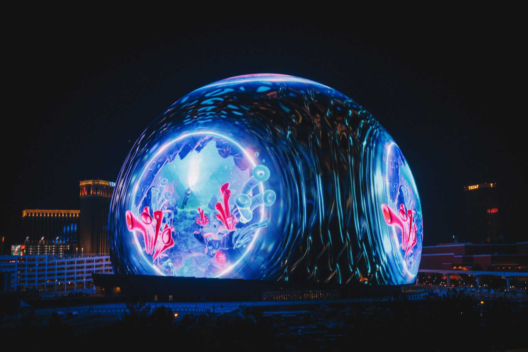 The exosphere of the Sphere, Las Vegas